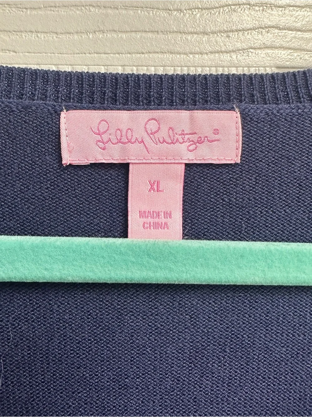 Lilly Pulitzer | Navy Blue Cotton Modal Cropped Cardigan Sweater | XL